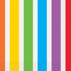 Rainbow Birthday Beverage Napkins - 16 Count, Elegant & Vibrant Design, Premium Paper Napkins For Parties & Events