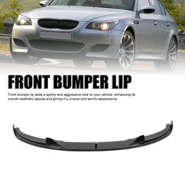 Fabater Front Bumper Lip Spoiler, 3PCS High Strength Sporty Front Bumper Body Kit, Front Bumper Lip Chin Splitter Diffuser for E60 E61 M5 2005-2010 (Glossy Black)