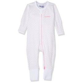 Bonds Baby Zippy - Terry Poodlette Zip Wondersuit, White & Pink Spot, 000 (0-3 Months)