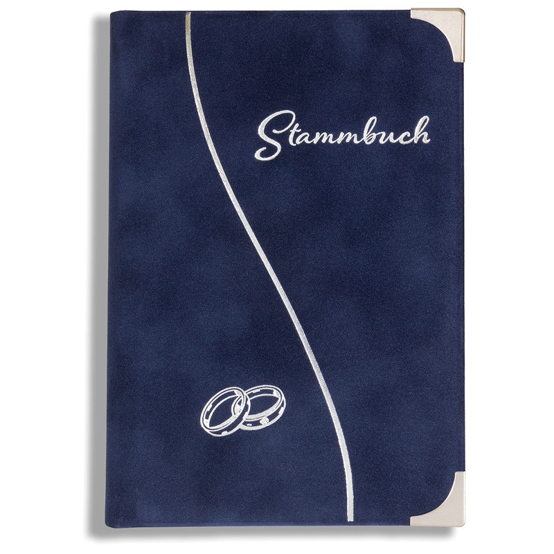 Anelli Wedding Registry Office Spine Book Blue with Insert
