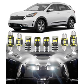 BMT xms Car Interior LED Light Replacement for Kia Niro 2017-2020,6000K Super Bright Interior Light Bulbs Package, 8pcs