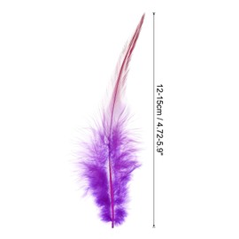 PATIKIL 5-6 Inch Rooster Feathers, 100 Pack Bulk Natural Feathers for Crafts Carnival Handwork Clothing Costumes Wedding Party Style 2, Purple