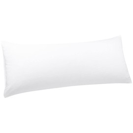 PiccoCasa Long Body Pillow Case Soft Brushed Microfibre Pillow Cover with Envelope Closure White 50 x 140cm/ 4.6ft.