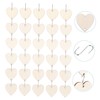 IWOWHERO 1 Set Wooden Cutouts for DIY Projects Heart Shaped