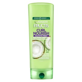 Garnier Fructis Curl Nourish Sulfate-Free Moisturizing Conditioner for All Curl Types, with Coconut Oil and Elasto-Protein, 354mL