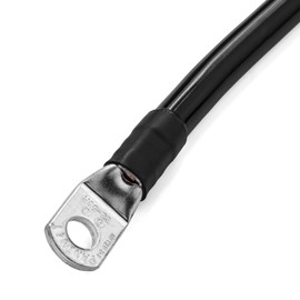 Spartan Power Spartan Power Black 3 Foot 2 AWG Battery Cable, Negative Only 3/8" M10 Made in USA