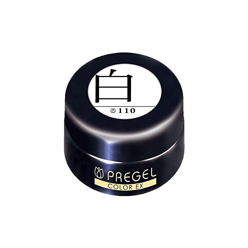 Pregel Gel Nail Color EX White 110, Color Gel, UV/LED