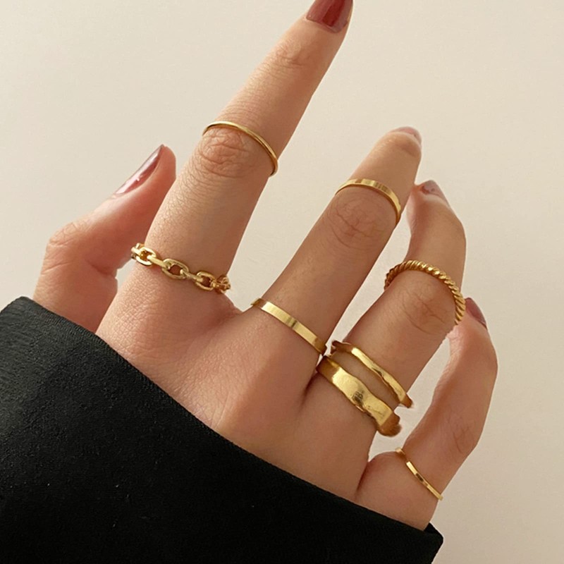 7-20PCS Knuckle Stacking Rings for Women Stackable Joint Finger Statement