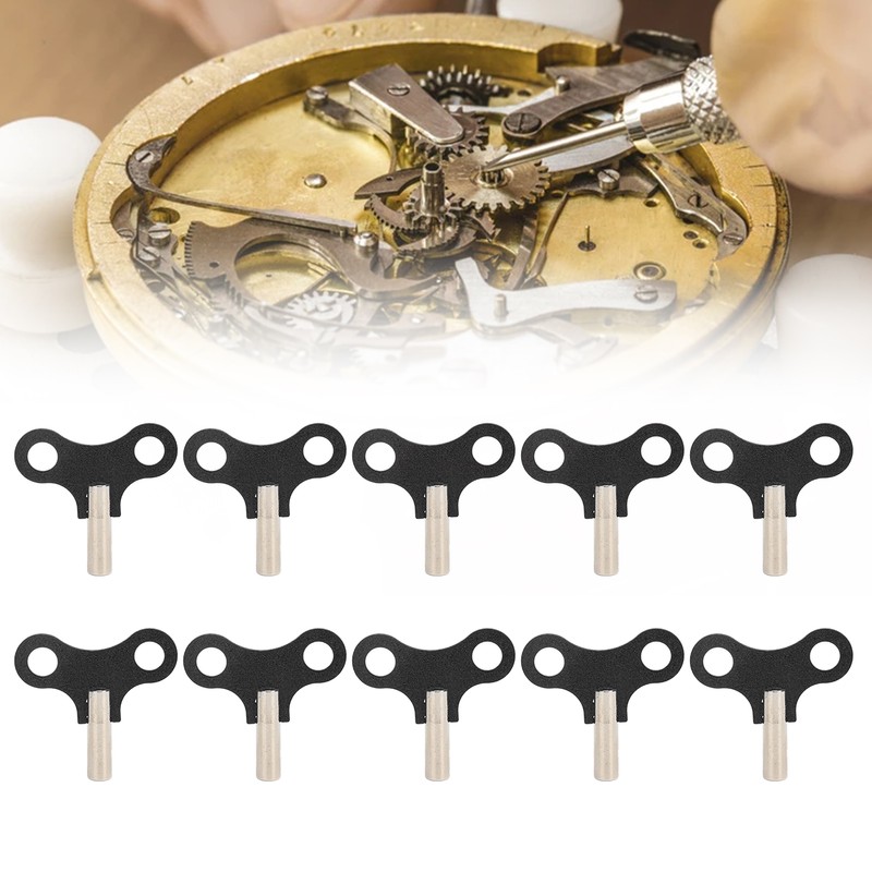10pcs Clock Winding Key Steel Wall Clock Mechanical Desk Clocks