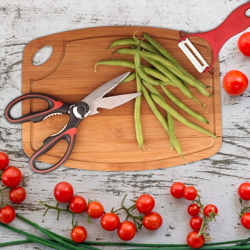 Heavy Duty Kitchen Shears with Peeler Set - Perfect for