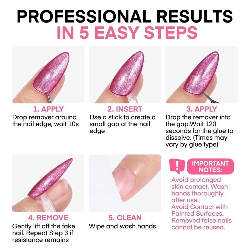 Pinpoint Nail Glue Remover for Press on 20ml