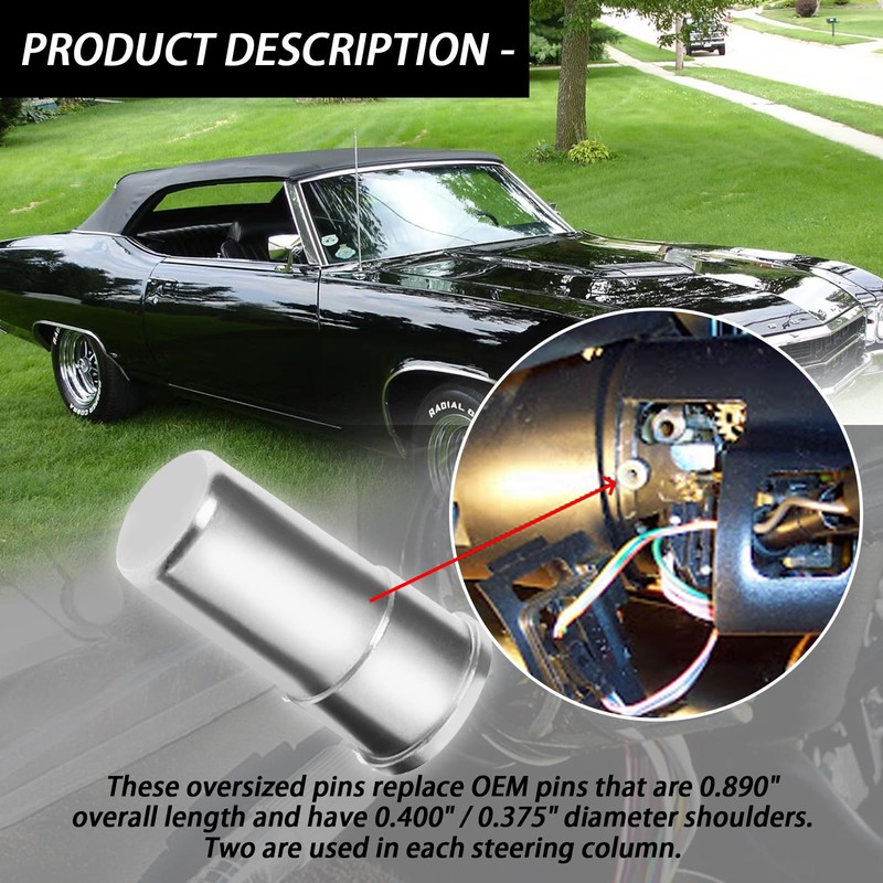 Ciuouient Oversized Steering Pins,Tilt Steering Column Compatible with 1969-1996 Cor-vettes