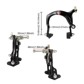 Bike Brake, Front and Rear Bike C Brake Caliper, Aluminum Alloy Front & Rear Side Pull, Bike Accessory for Mountain Bike, Folding Bike, Road Bicycle