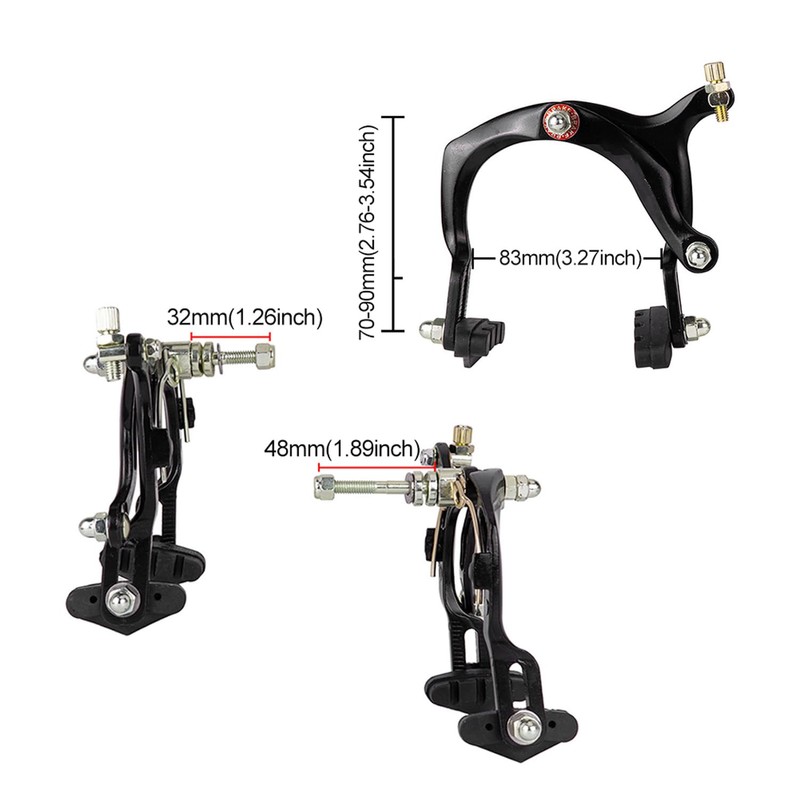 Bike Brake, Front and Rear Bike C Brake Caliper, Aluminum
