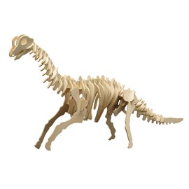 Pebaro 856/9 Holzbausatz Brachiosaurus, Dinosaurier 3D Puzzle, Basteln mit Holz, Holzpuzzle, Bastelset, vorgestanzte Holzplatte, inkl Schmirgelpapier, ausbrechen, zusammenstecken, fertig, Geschenkidee