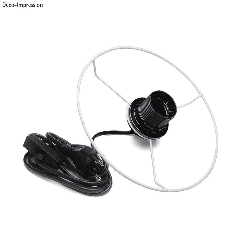 RAYHER E27 Lamp Socket Cable Includes Intermediate Switch – White