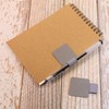 Mini Skater 3 Pcs Self-adhesive Leather Pencil Elastic Loop, Square