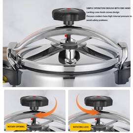 Pressure Cooker, Aluminum Alloy Cooking Explosion Proof Pressure Cooker Universally Suitable for Gas Stoves, Flat Top Stove (4L)