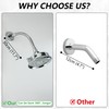 DOUBLUOEG Adjustable Shower Arm, Chrome 11.8 Inches Shower Head Extension