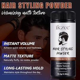 Polvo Texturizante Para Peinar El Cabello, Para Hombres Y Mujeres, Voluminizador De Larga Duración, Peinado Mate Natural, Fácil De Usar, Set De 2, 10 G
