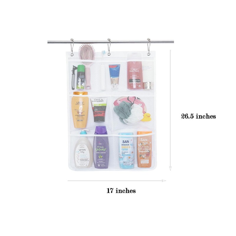 Mesh Shower Caddy,2 Pack Shower Bag Quick Drying to Hold