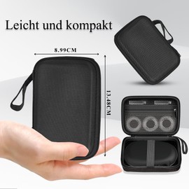 APKOL Bag Compatible with Nelko P21 Case, SUPVAN E10/E16 Labelling Device, for PRT/NIIMBOT D110/Pristar P15 Label Printer, Mini Bluetooth Handheld Label Printer (Bag Only), Black