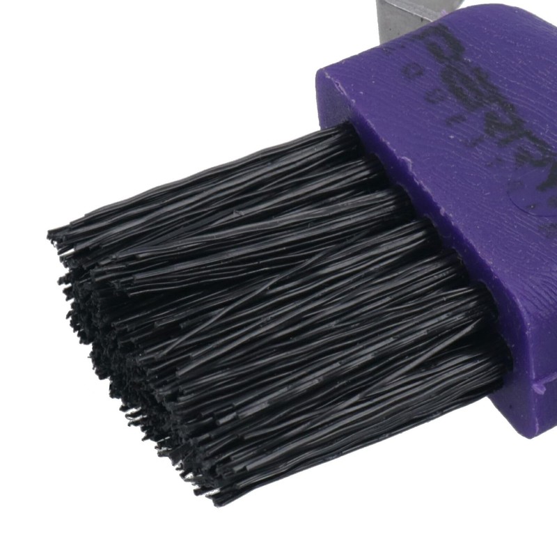 Durable Purple Horse Hoof Pick & Brush with Wave Grip