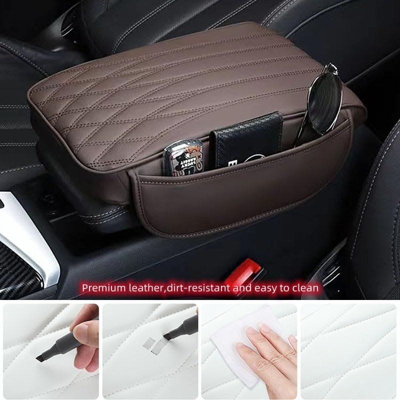 RAKSONIC Upgrade Car Console Armrest Pad with Storage Pocket,Comfortable Memory