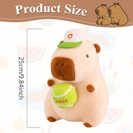OVYALCJ Capybara Plush Toy, Capybara Stuffed Doll Animal Plush Figure Doll Soft Stuffed Doll Cartoon Plush Hugging Pillow Cute Home Sofa Decorative Doll Kids Birthday Gift for Boys Girls(25cm)