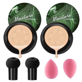 Base De Maquillaje Líquida Con Cojín De Aire Y Cabeza De Hongo 2P, Crema Bb Hidratante No Grasa Y Esponja De Maquillaje, Corrector Mate De Larga Durac