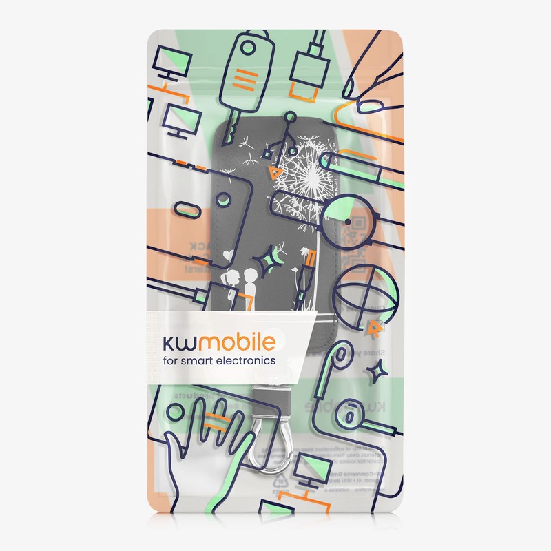 kwmobile Car Key Case Compatible with Renault 4-Button Smartkey Car