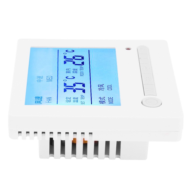 AC220V Intelligent LCD Thermostat Fan Coil Temperature Controller Air Conditioning