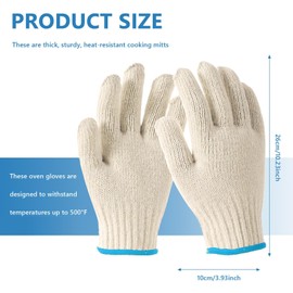 2 Pcs Oven Gloves Heat,Baking Gloves Grill Gloves with Fingers,Resistant Hot Surface Handler Oven Mitts,Heat Resistant Oven Gloves,Non-Slip&Reusable Kitchen Oven Gloves for Cooking,Baking,Grilling