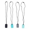 4pcs Sensory Chew Necklace Food Grade Silicone Reduce Anxiety Safe
