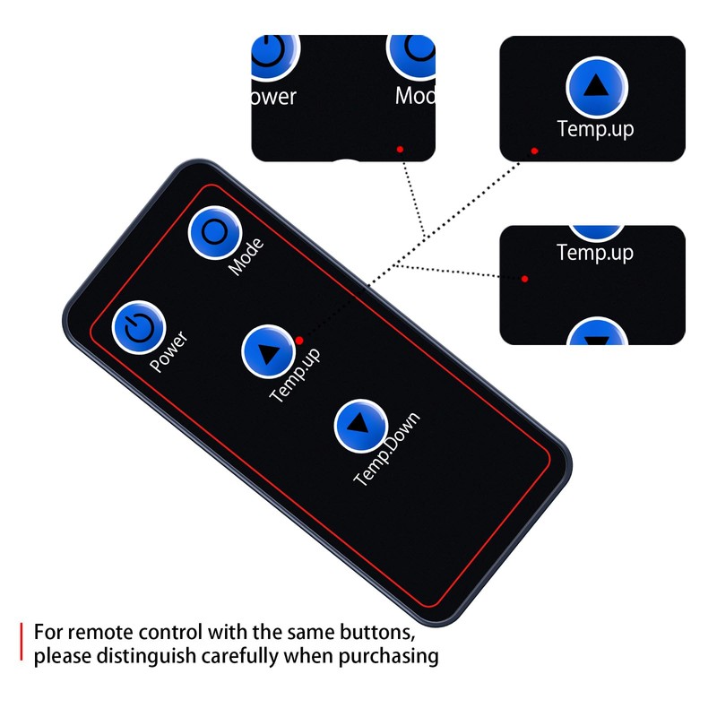HZIME New Replace Remote Control Compatible for EdenPURE Classic Plus