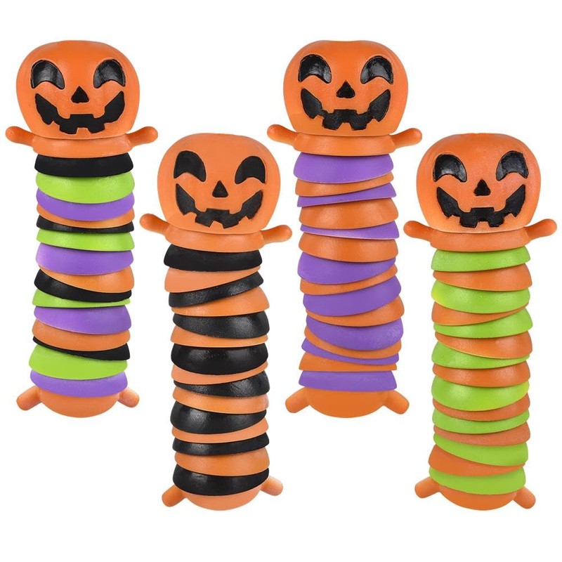 Rhode Island Novelty 5.5" Wiggle Sensory Jack O Lantern 12ct