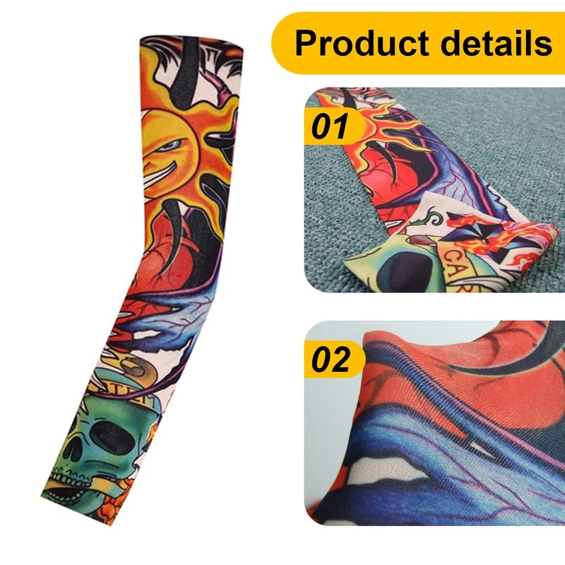 WeddHuis Set of 4 Tattoo Sleeves Set Fake Sun Cream