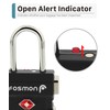Fosmon TSA Accepted Luggage Locks, (4 Pack) Open Alert Indicator