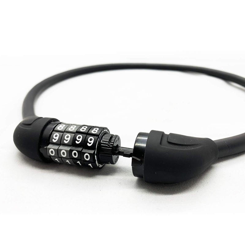 J&C Small Variable Dial Wire Lock JC-059W BK Black Length: