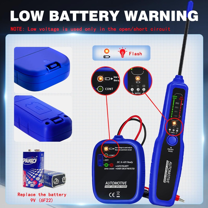 ATOBLIN Automotive Wire Tracer Electrical Open & Short Finder Circuit