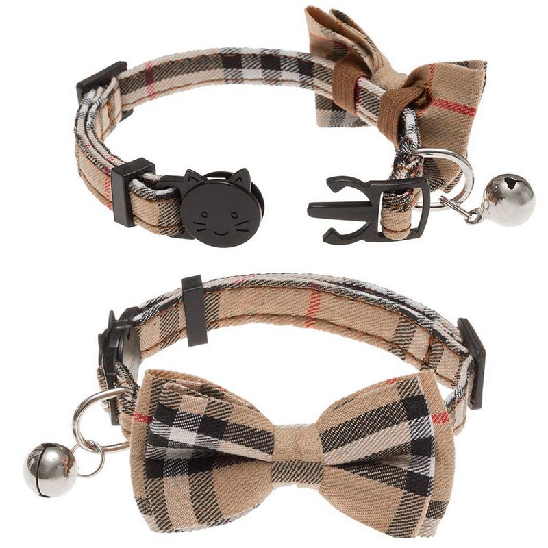 KUDES 2 Pack/Set Cat Collar Breakaway with Cute Bow Tie
