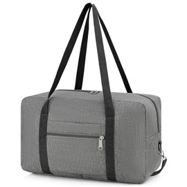 CNMTCCO for Ryanair Cabin Bag 40x20x25 Underseat Small Cabin Bag with Shoulder Strap Foldable Travel Bag Waterproof Holdall Bag Carry on Bag Hand Luggage Bag for Men and Women (Grey)