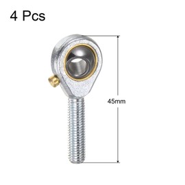 uxcell 4pcs POSB4 Male Rod End Bearing 1/4 Inch Bore and 1/4-28 Right Hand Thread, Self-Lubricating Joint Rod Ends, Includes Jam Nuts