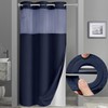 YellyHommy Stall No Hook Shower Curtain with Snap in Liner