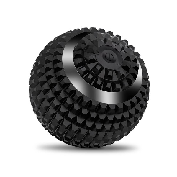 Vibrating Ball Massager, 4-Speed High-Intensity Fitness Lacrosse Ball, Mobility Ball for Workout Recovery, Deep Tissue Massager for Pain Relief and Trigger Point Treatment (Black)