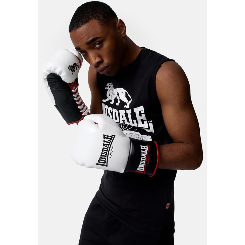 Lonsdale Unisex Adult Campton Equipment, White/Black/Red, 08 oz R