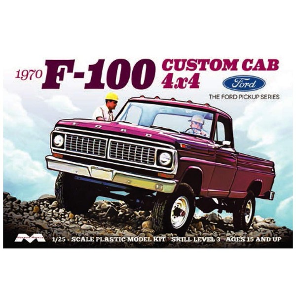 1970 Ford F-100 Custom Cab 4x4 1:25 Scale Model Kit
