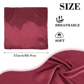 Silk Scarf,Bandana,Head Scarf,Hair Scarf,Silk Bandana,Satin Head Scarf,Silk Scarf For Hair,Neck Scarf,Hair Bandanas For Women,Square Scarf,Summer Scarf,Satin Hair Scarf,Scarf For Women,Date Red 1 Pcs