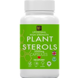 Plant Sterols High Strength 3000mg - 180 Capsules, 6 Months Supply, 1-A-Day | Contains Beta-Sitosterol, Supports Healthy Cholesterol Levels, Liposomal Max Absorption, Vegan, Non GMO, UK Company