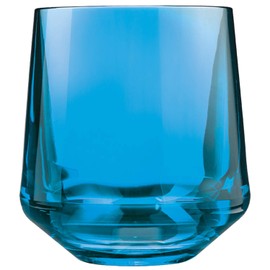 Drinique Stemless Unbreakable Tritan Wine Glasses, 12 oz (Set of 4), Blue